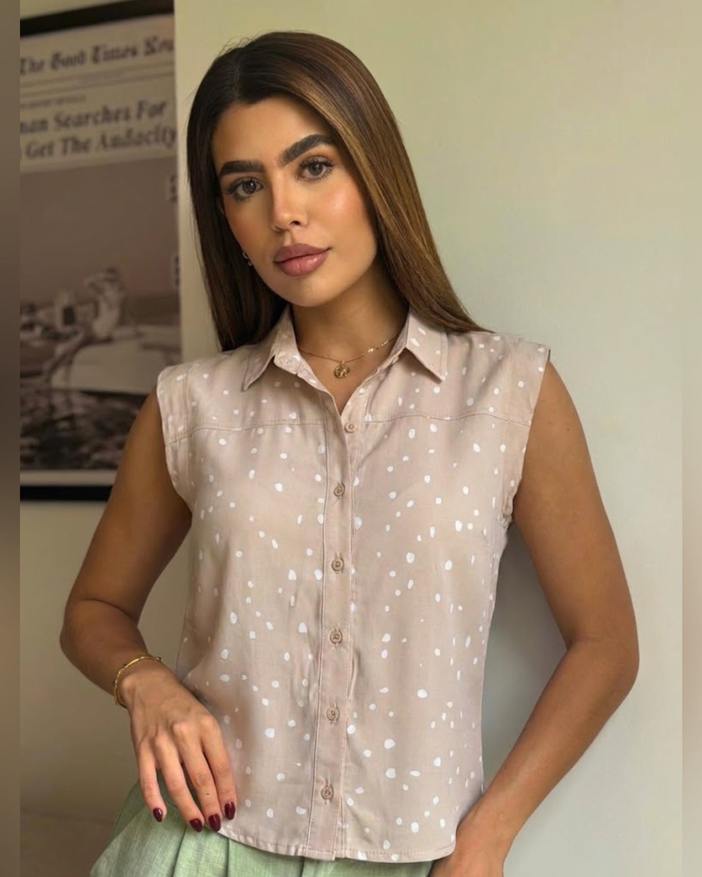 Camisa de dama chaliz stretch