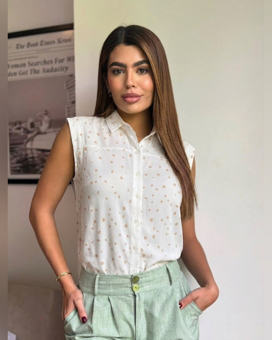 Camisa de dama chaliz stretch