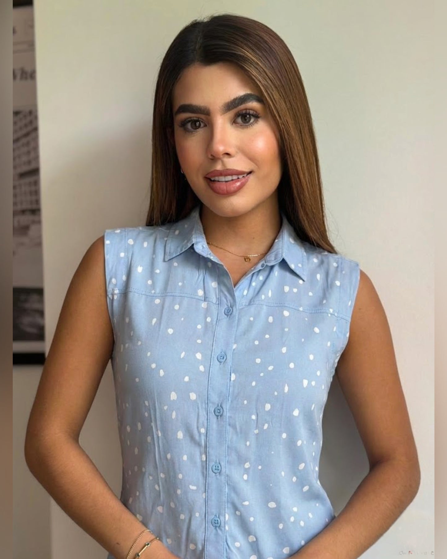 Camisa de dama chaliz stretch