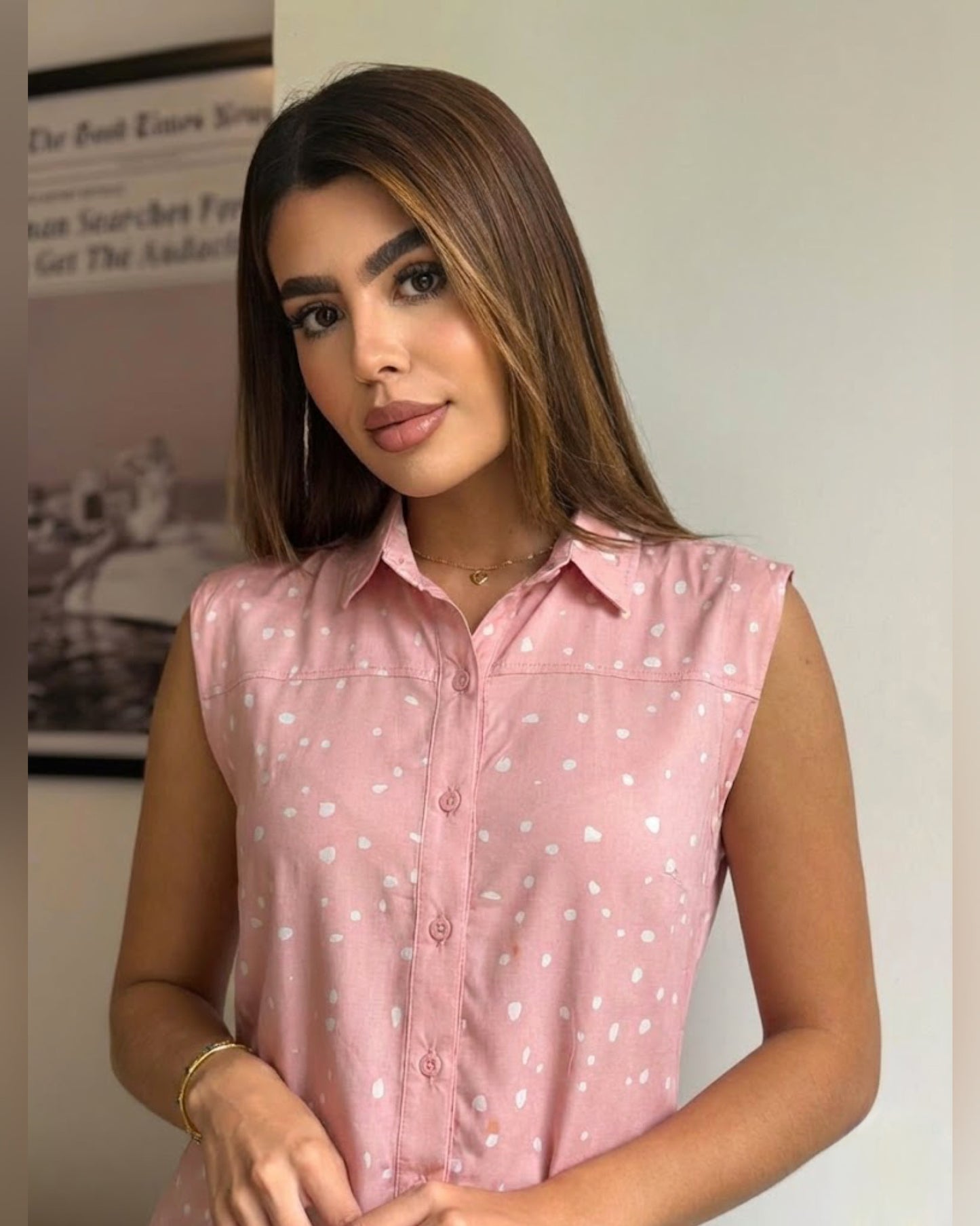 Camisa de dama chaliz stretch